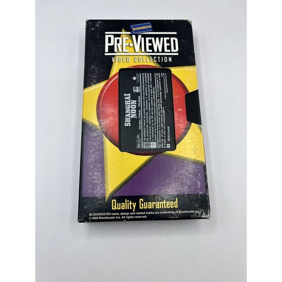 Vintage Blockbuster Pre-Viewed Shanghai Noon VHS Classic - Picture 4 of 4